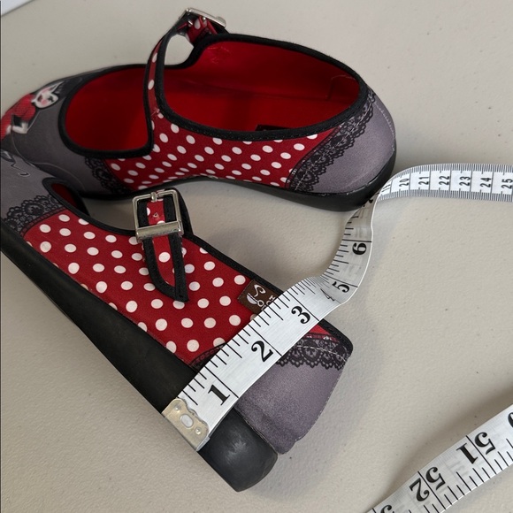 Hot Chocolate Design Chocolaticas Mary Jane Flats Cat Whimsical Red Polka Dot - Picture 15 of 17
